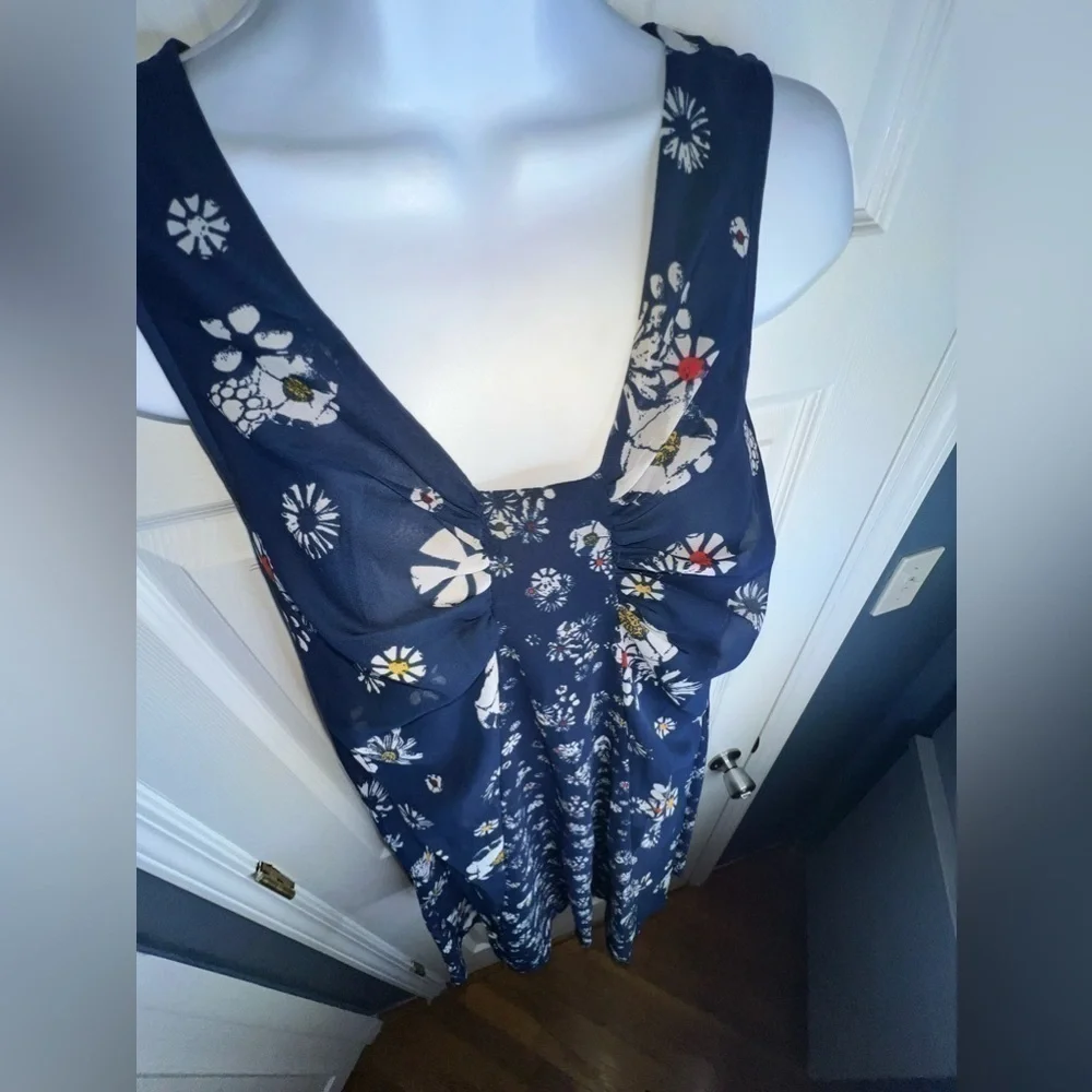 Jason Wu For Target Womens X Small Blue Daisy Floral Dress Chiffon XS Obama